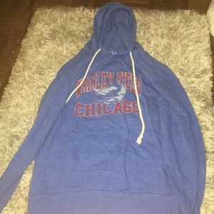 Chicago Cubs Blue Thin Long Sleeved T shirt